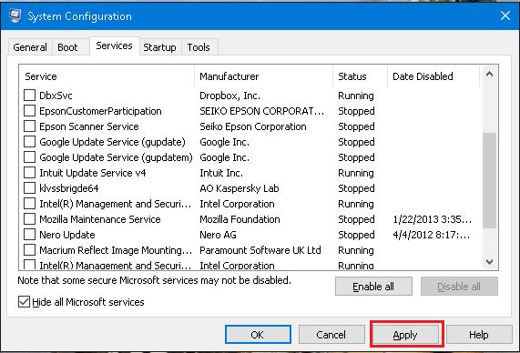 clean boot-system-configuration-utility