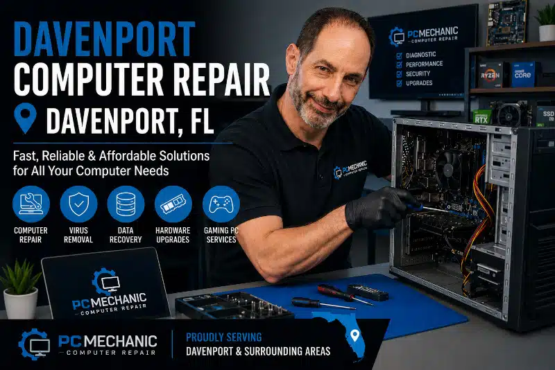 Davenport Computer Repair technician servicing a computer.